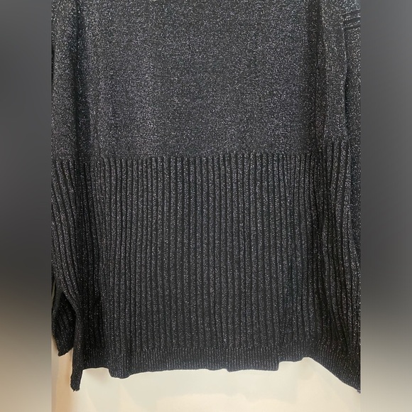 Derek Lam 10 Crosby Bond Merino Wool Cashmere Metallic Turtleneck Black … - Picture 5 of 9